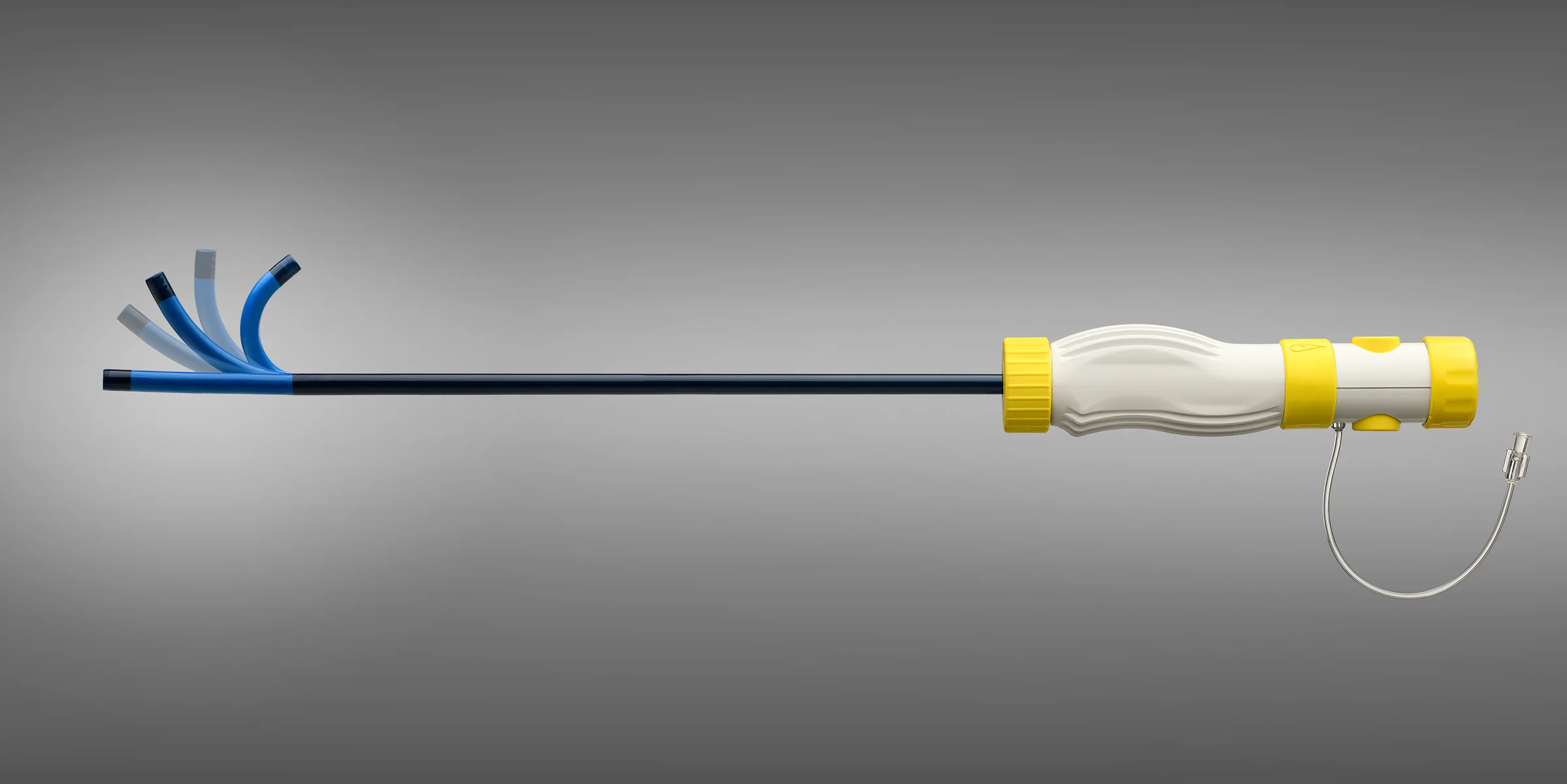 Steerable catheter system shown as a medical-device product example